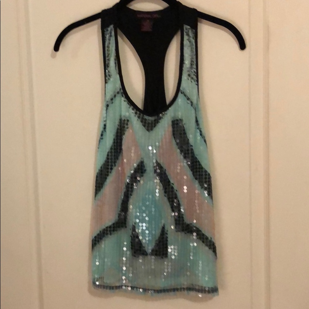 Sequined tank top